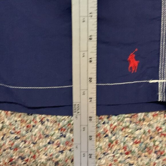 Polo Ralph Lauren Navy Cargo Drawstring Shorts Swim Trunks Size Medium - Picture 14 of 16